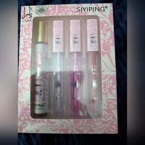 Yara Fragrance & Lip Gloss Set - Pink and Gold